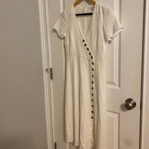 Madewell linen button front dress